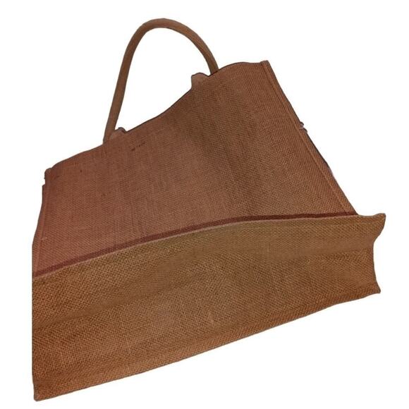 Burlap "Hola" Large Tote Bag - Picture 3 of 3